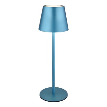 Globo - Lampe de table d'extérieur LED 3 en 1 tactile et dimmable, rechargeable, LED/3W/5V, 3000/4000/5000K, IP54, 1800 mAh, bleue