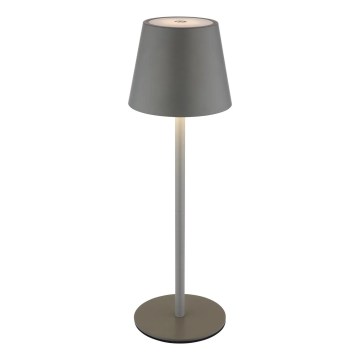 Globo - Lampe de table d'extérieur LED rechargeable 3 en 1, tactile et à intensité variable, LED/3W/5V, 3000/4000/5000K, IP54, 1800 mAh, gris