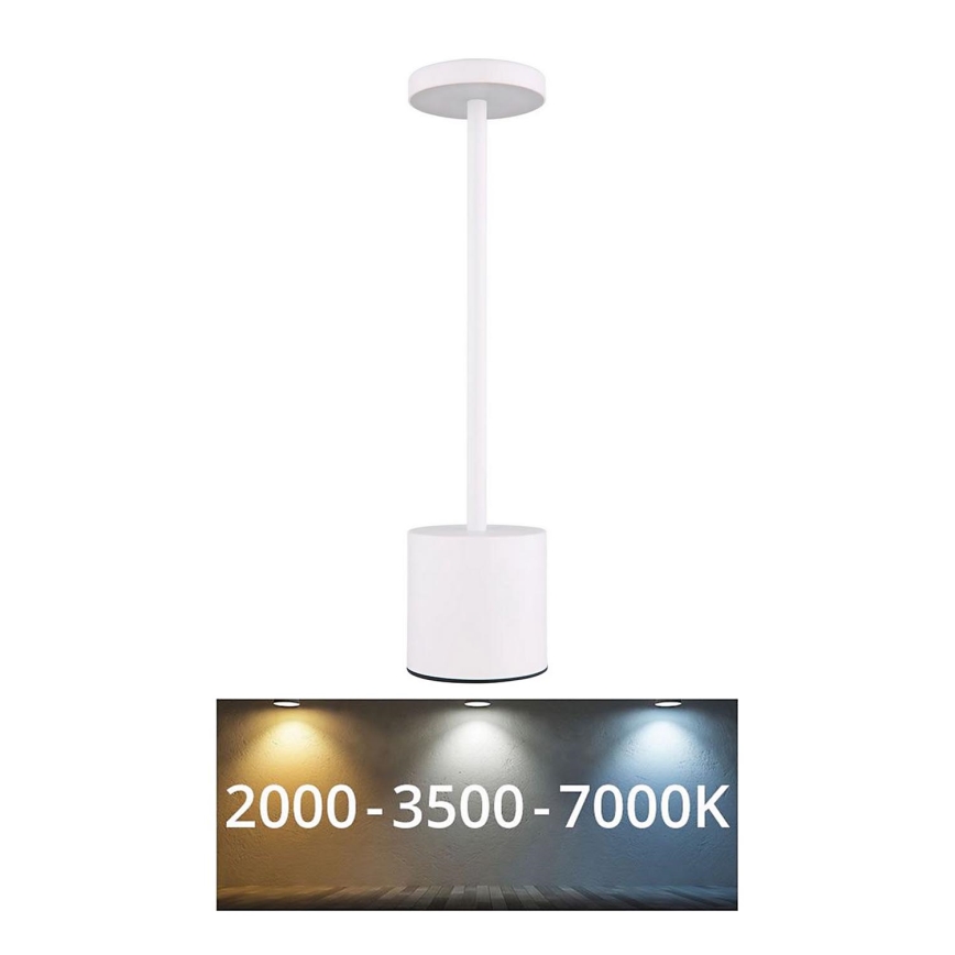 Globo - Lampe de table tactile à intensité variable LED/1,2W/3,7V 2000K/3500K/7000K 1200 mAh USB blanc