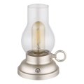 Globo - Lampe de table tactile rechargeable et à intensité variable LED/1W/3,7V 1200 mAh chrome mat