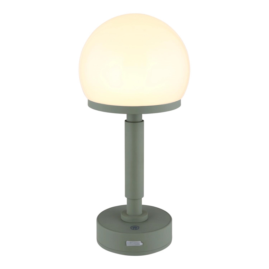Globo - Lampe de table tactile rechargeable et à intensité variable LED/2,5W/5V 1800mAh 2800K vert