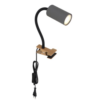 Globo - Lampe flexible avec pince 1xGU10/25W/230V gris/marron
