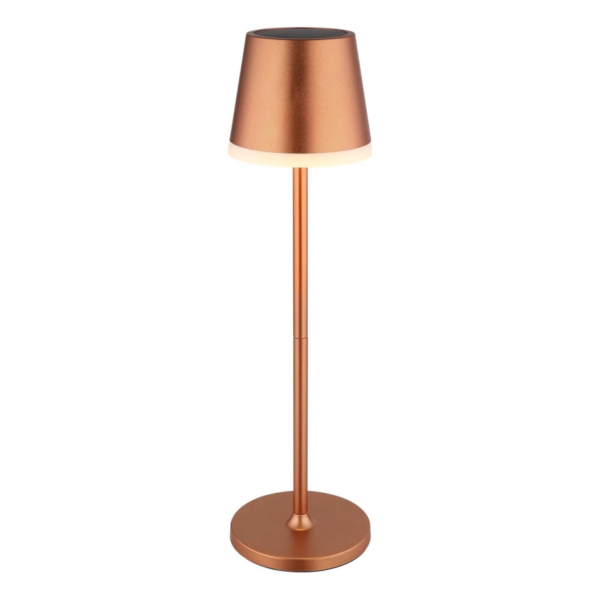 Globo - Lampe solaire LED/0,6W/3V 3000K IP44 cuivre