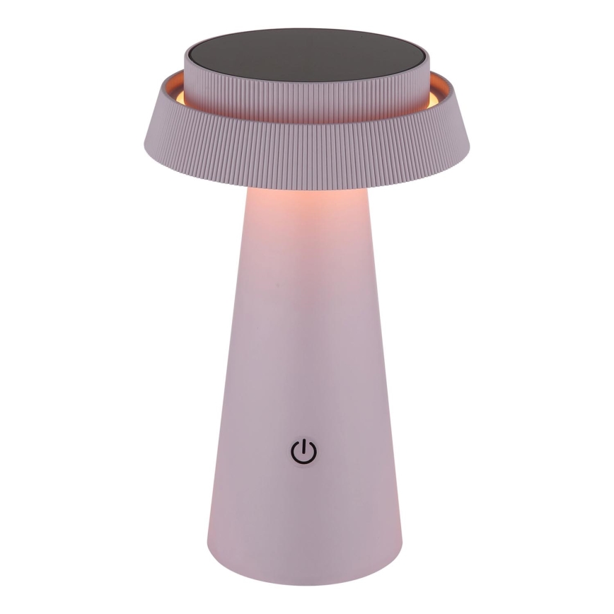 Globo - Lampe solaire tactile à intensité variable LED/4W/3,7W IP54 rose