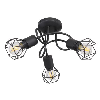 Globo - LED Bevestigde Hanglamp 3xE14/6W/230V zwart