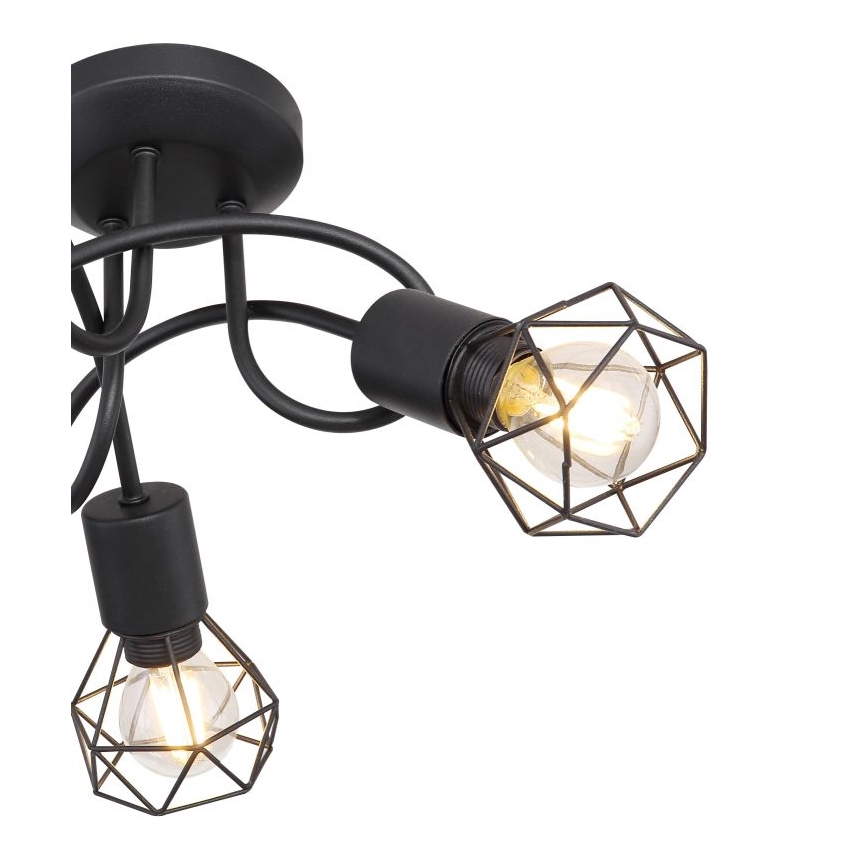 Globo - LED Bevestigde Hanglamp 3xE14/6W/230V zwart