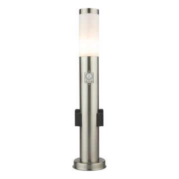Globo - LED Buitenlamp met sensor en 2 stopcontacten LED/9W/230V 60 cm SCHUKO IP44