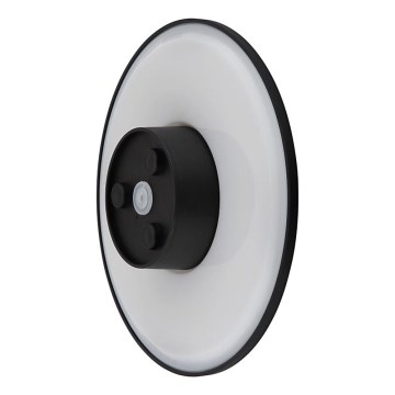Globo - LED Buitenwandlamp LED/15W/230V 3000/4000/6000K Ø 25,2 cm IP44 zwart