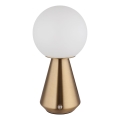 Globo - LED Dimbaar aanraken buitenshuis tafellamp LED/1,5W/5V 3000/4500/6500K 1800 mAh IP41 koper