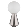 Globo - LED Dimbaar aanraken buitenshuis tafellamp LED/1,5W/5V 3000/4500/6500K 1800 mAh IP41 mat chroom