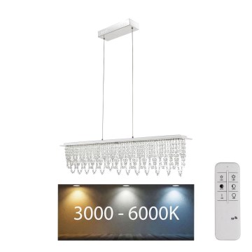 Globo - LED Dimbaar kristal Hanglamp aan een touw LED/24W/230V 3000-6000K + afstandsbediening