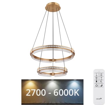 Globo - LED Dimbaar kristal Hanglamp aan een touw LED/78W/230V 2700K-6000K + afstandsbediening
