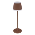Globo - LED Dimbare oplaadbare touch tafellamp LED/4,6W/3,7V 3000K 1800mAh bruin IP54
