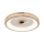 Globo - LED Dimbare plafondlamp met ventilator LED/30W/230V 2700-6500K bruin + afstandsbediening