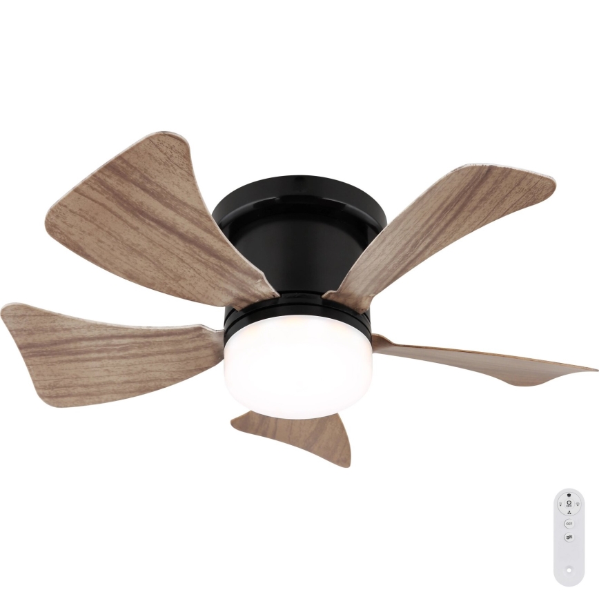 Globo - LED dimbare plafondventilator LED/10W/230V 3000-6500K bruin + afstandsbediening