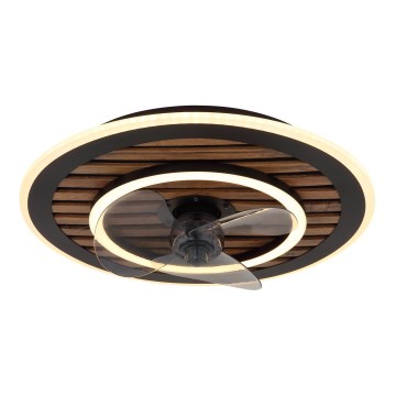 Globo - LED-dimbare plafondventilator LED/36W/230V 2700-6000K zwart + afstandsbediening