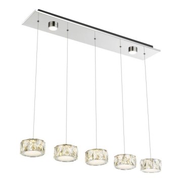 Globo - LED Hanglamp aan een koord LED/52W/230V 4000K glanzend chroom/doorzichtig