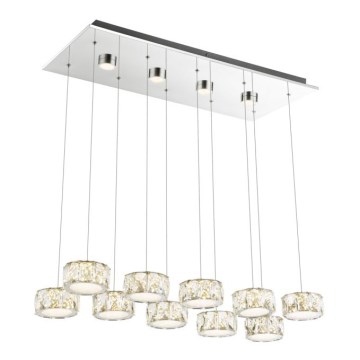 Globo - LED Hanglamp aan een koord LED/92W/230V 4000K glanzend chroom/doorzichtig
