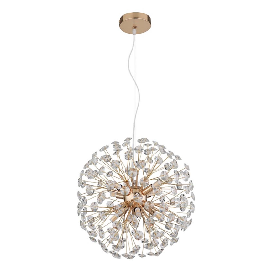 Globo - LED-hanglamp aan kabel 8×G9/3,5W/230V Ø 40 cm goudkleurig