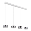 Globo - LED-hanglamp aan kabel LED/24W/230V wit/rookglas