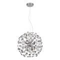 Globo - LED-kroonluchter met kabelophanging 8xG9/3,5W/230V Ø 40 cm glanzend chroom