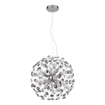 Globo - LED-kroonluchter met kabelophanging 8xG9/3,5W/230V Ø 40 cm glanzend chroom