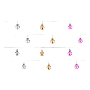 Globo - LED-lichtsnoer 20xLED/2xAA 2,2 m warm wit