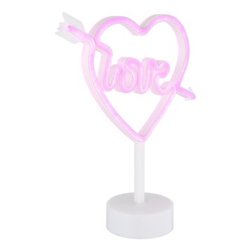 Globo - LED Neon tafel decoratie LED/2W/3xAA hart