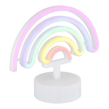 Globo - LED Neon tafel decoratie LED/2W/3xAA regenboog