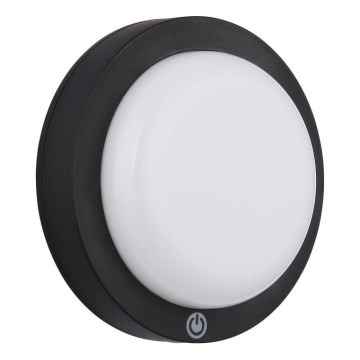 Globo - LED Oplaadbaar aanraken wandlamp LED/1,2W/3,7V diameter 15 cm 1800 mAh zwart