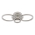 Globo - LED Plafondlamp LED/40W/230V 2700/4500/6500K pr. 35,5x53 cm messing