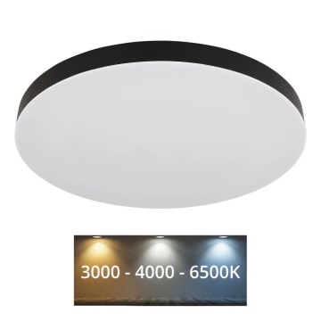 Globo - LED Plafondlamp LED/50W/230V 3000K/4000K/6500K diameter 50 cm zwart