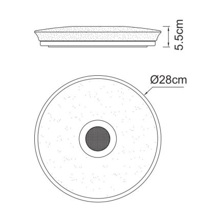 Globo - LED RGBW Dimbare badkamer lamp met een luidspreker LED/18W/230V 3000-6500K IP44 + afstandsbediening