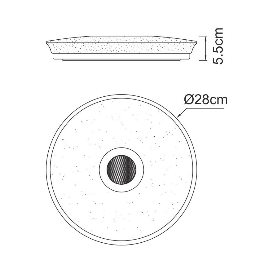 Globo - LED RGBW Dimbare badkamer lamp met een luidspreker LED/18W/230V 3000-6500K IP44 + afstandsbediening
