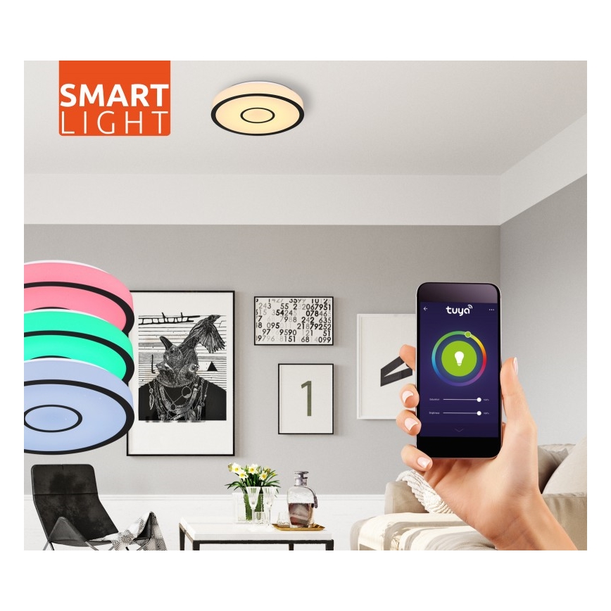 Globo - LED RGB Dimbare Badkamerlamp LED/30W/230V IP44 Wi-Fi Tuya + afstandsbediening