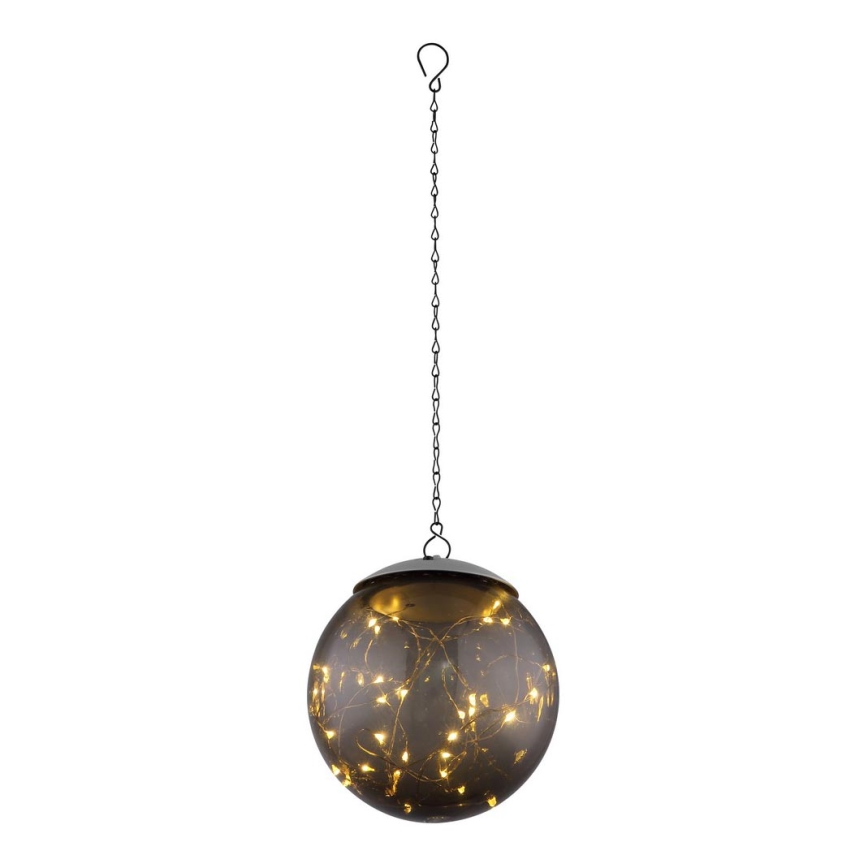 Globo - LED Solar kroonluchter aan een ketting 20xLED/0,06W/1,2V diameter 15 cm IP44 600 mAh