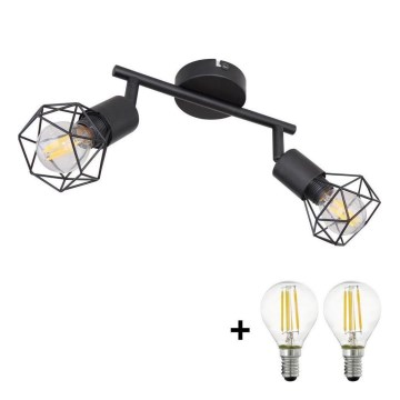 Globo - LED spot 2xE14/6W/230V zwart