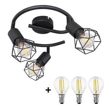 Globo - LED spot 3xE14/6W/230V zwart