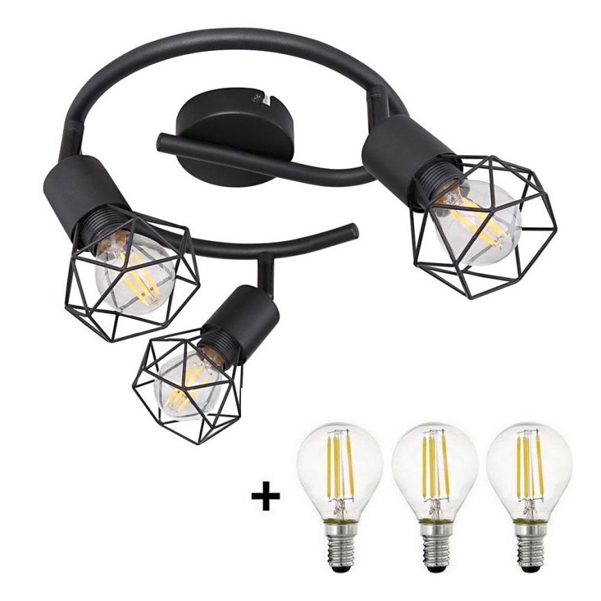 Globo - LED spot 3xE14/6W/230V zwart
