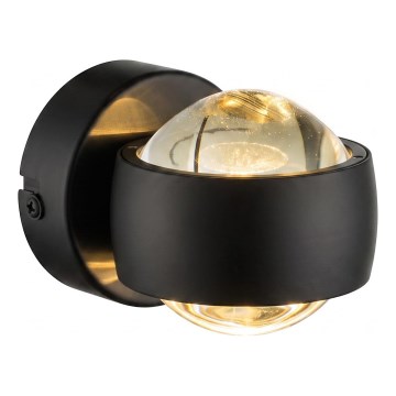 Globo - LED-wandlamp LED/7W/230V 3000K zwart