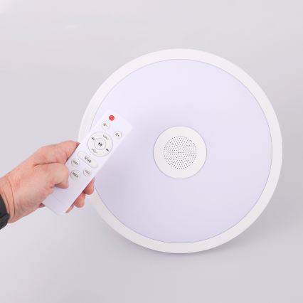 Globo - Luminaire à intensité variable RGBW salle de bain avec haut-parleur LED/18W/230V 3000-6500K IP44 + télécommande