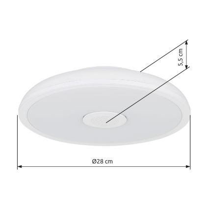 Globo - Luminaire à intensité variable RGBW salle de bain avec haut-parleur LED/18W/230V 3000-6500K IP44 + télécommande