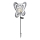 Globo - luminaire solaire LED/3V IP44 300 mAh papillon argenté