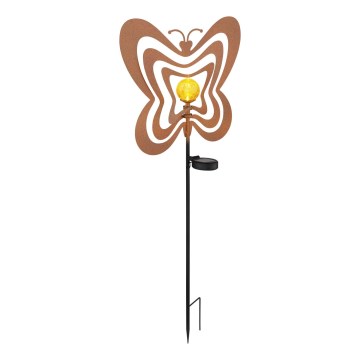 Globo - Luminaire solaire LED/3V IP44 300 mAh papillon effet rouille