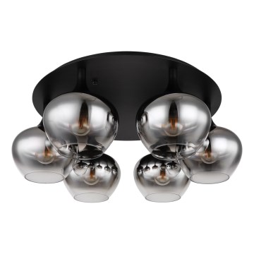 Globo - Lustre plafonnier 6xE27/40W/230V Ø 65 cm noir