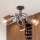Globo - Opbouwkroonluchter 3xE27/40W/230V zwart/bronzen