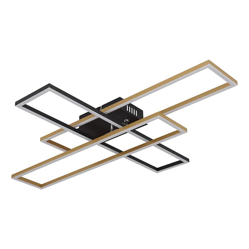 Globo - Plafonnier LED/40W/230V 3000K 60x80 cm noir/doré