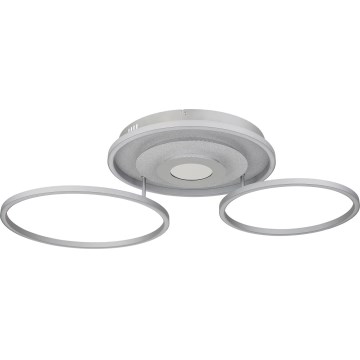 Globo - Plafonnier LED dimmable LED/40W/230V 2700-6500K 57x99,2 cm argenté + télécommande