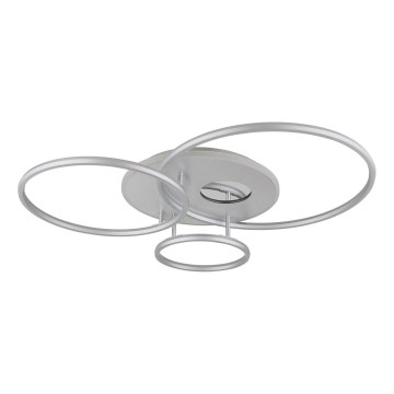Globo - Plafonnier LED dimmable LED/54W/230V 2700-6500K 90x70 cm argenté + télécommande