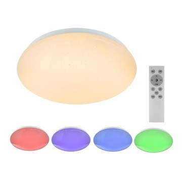 Globo - Plafonnier LED RGB à intensité variable LED/12W/230V + LED/3W + télécommande